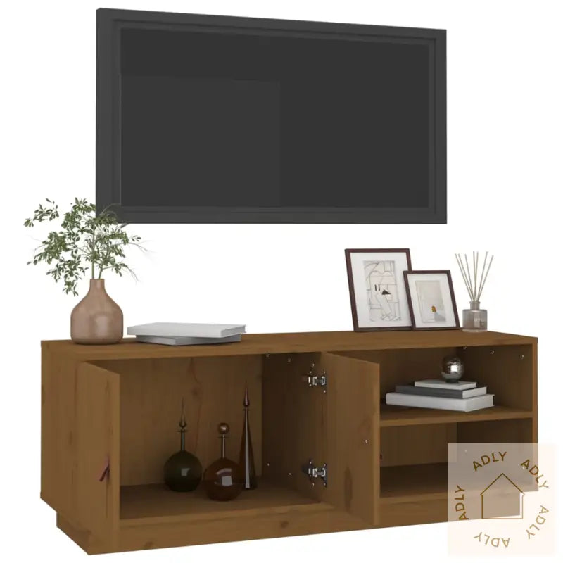 Tv-Benk Honningbrun 105X34X40 Cm Heltre Furu