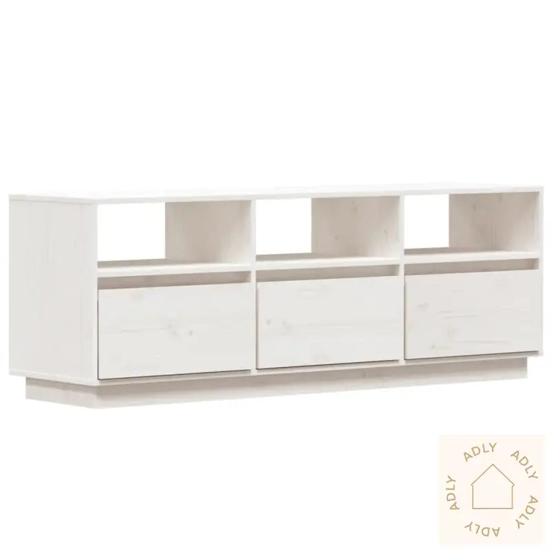 Tv-Benk Hvit 140X37X50 Cm Heltre Furu