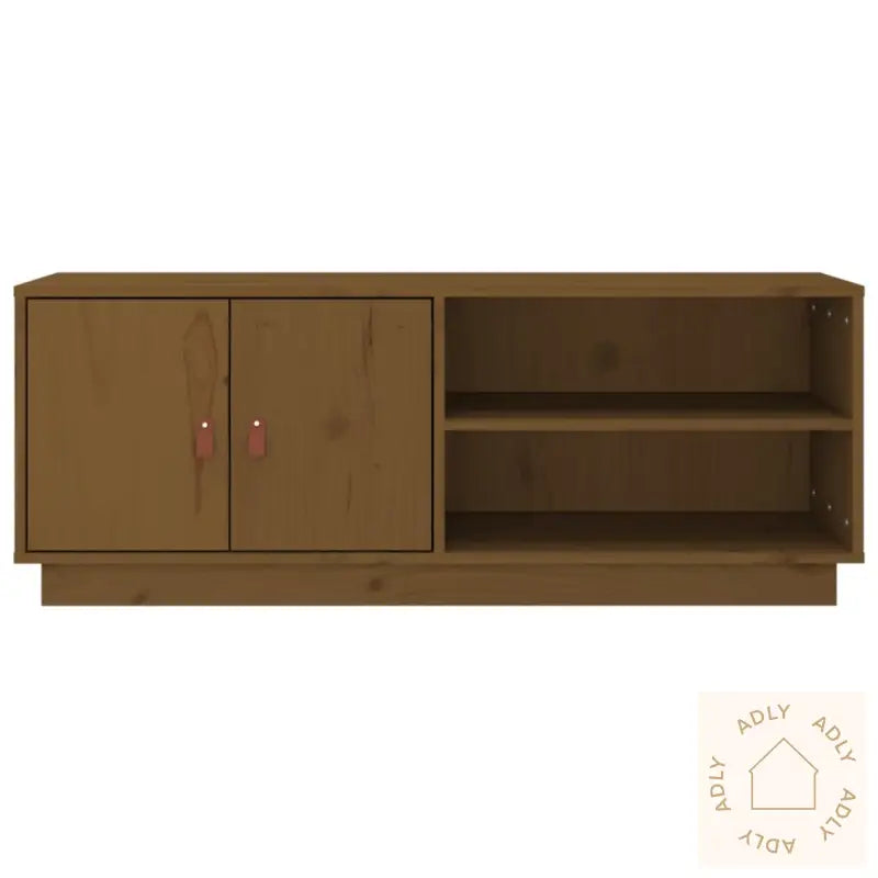 Tv-Benk Honningbrun 105X34X40 Cm Heltre Furu