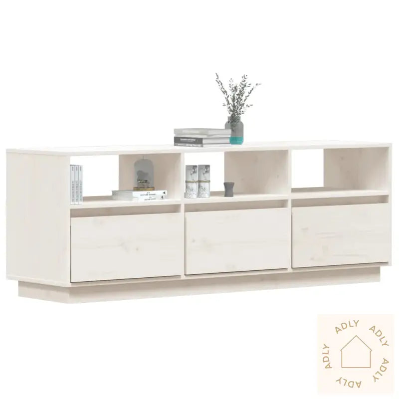 Tv-Benk Hvit 140X37X50 Cm Heltre Furu
