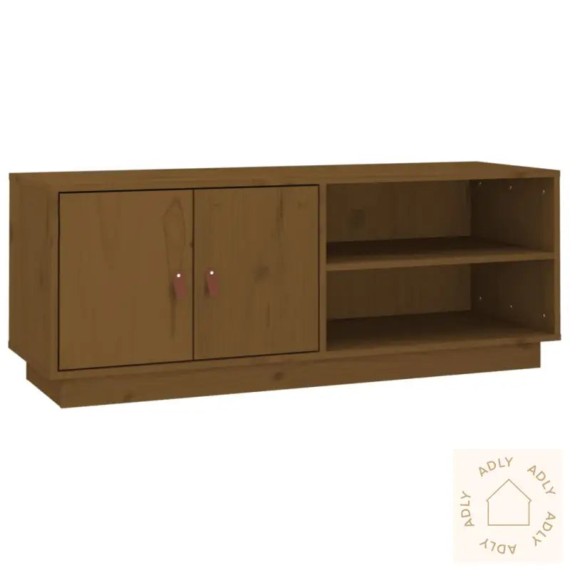 Tv-Benk Honningbrun 105X34X40 Cm Heltre Furu