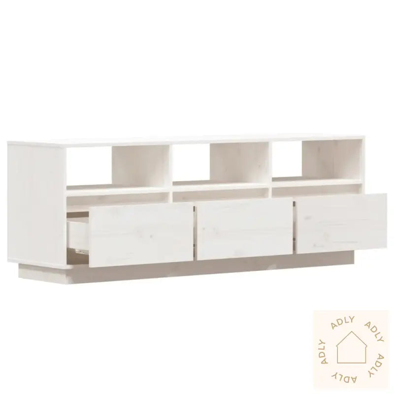 Tv-Benk Hvit 140X37X50 Cm Heltre Furu