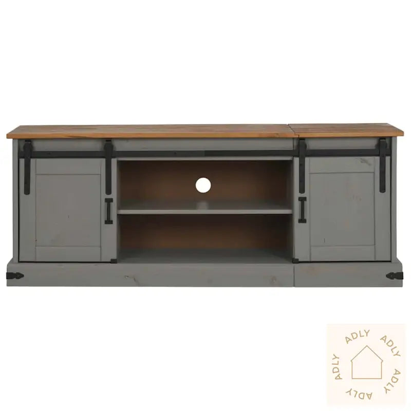 Tv-Skap Halden Med 2 Skyvedører Grå 150X40X60 Cm Heltre