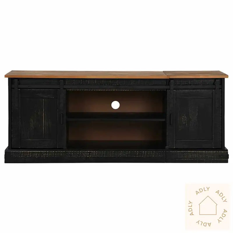 Tv-Skap Halden Med 2 Skyvedører Svart 150X40X60 Cm Heltre