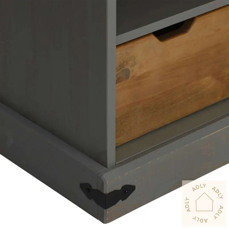 Tv-Skap Halden Med Skyvedør Grå 110X40X60 Cm Heltre