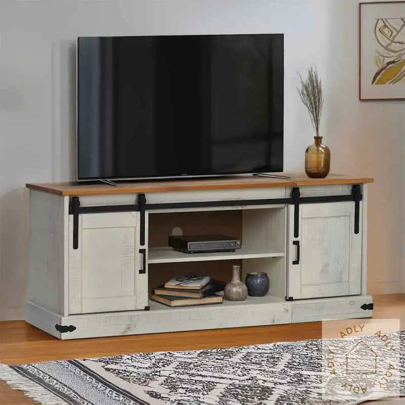 Tv-Skap Halden Med 2 Skyvedører Hvit 150X40X60 Cm Heltre