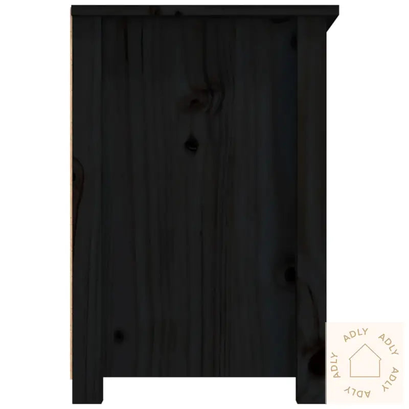 Tv-Benk Svart 79X35X52 Cm Heltre Furu