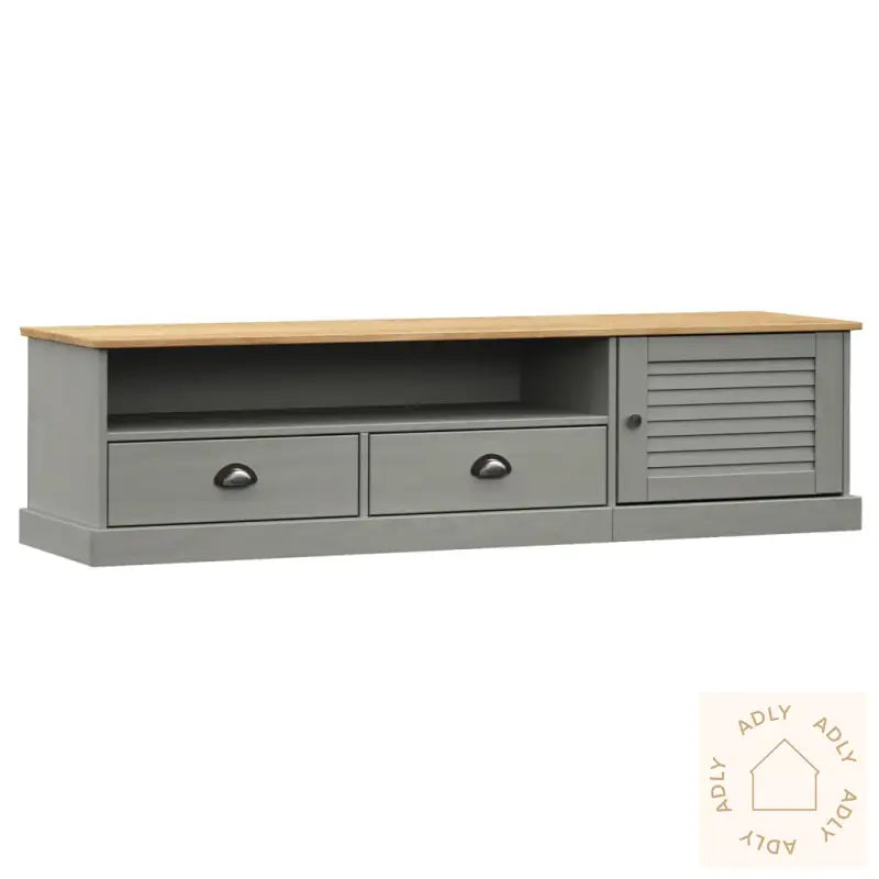 Tv-Benk Vigo Grå 156X40X40 Cm Heltre Furu