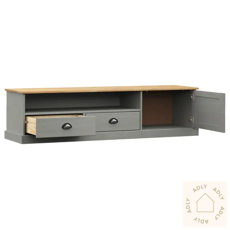 Tv-Benk Vigo Grå 156X40X40 Cm Heltre Furu