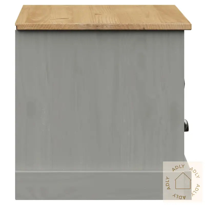 Tv-Benk Vigo Grå 106X40X40 Cm Heltre Furu