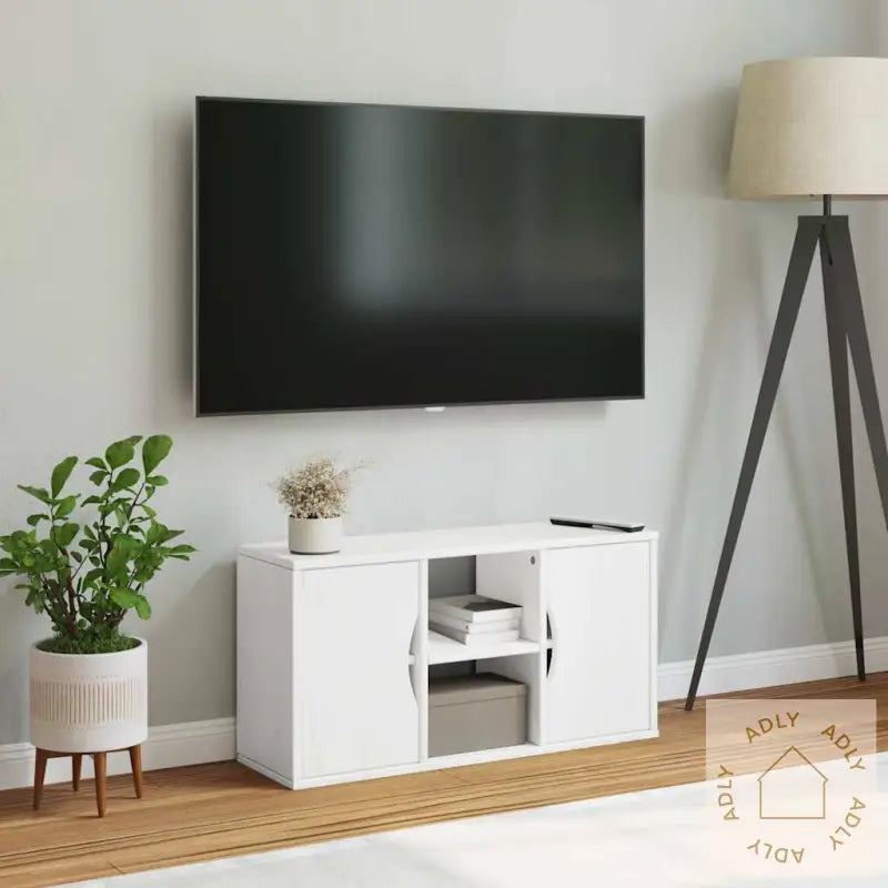 Tv-Skap Odda Hvit 79X24X40 Cm Heltre Furu