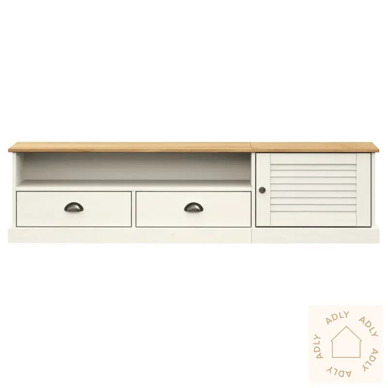 Tv-Benk Vigo Hvit 156X40X40 Cm Heltre Furu