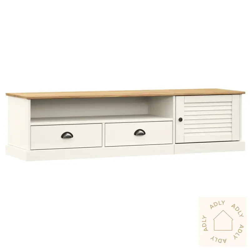 Tv-Benk Vigo Hvit 156X40X40 Cm Heltre Furu