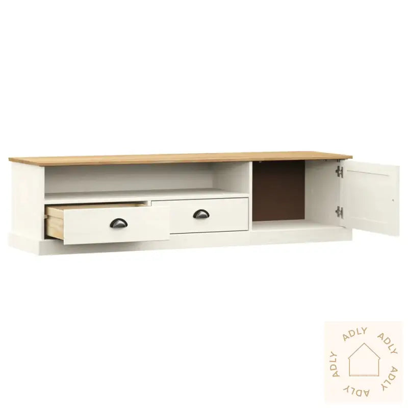 Tv-Benk Vigo Hvit 156X40X40 Cm Heltre Furu