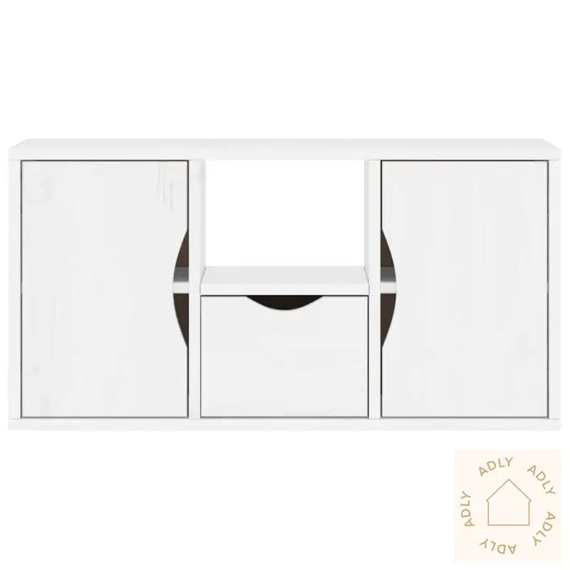 Tv-Skap Med Skuff Odda Hvit 79X24X40 Cm Heltre Furu