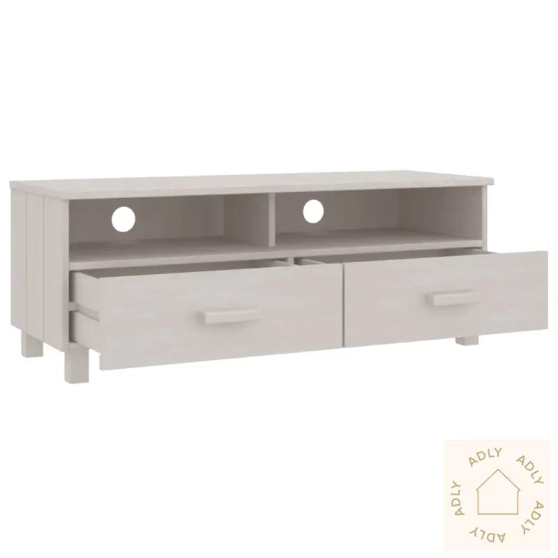 Tv-Benk Hamar Hvit 106X40X40 Cm Heltre Furu