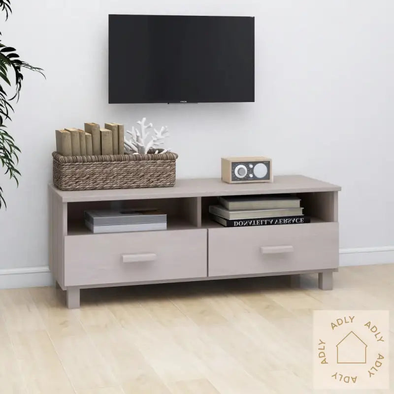 Tv-Benk Hamar Hvit 106X40X40 Cm Heltre Furu