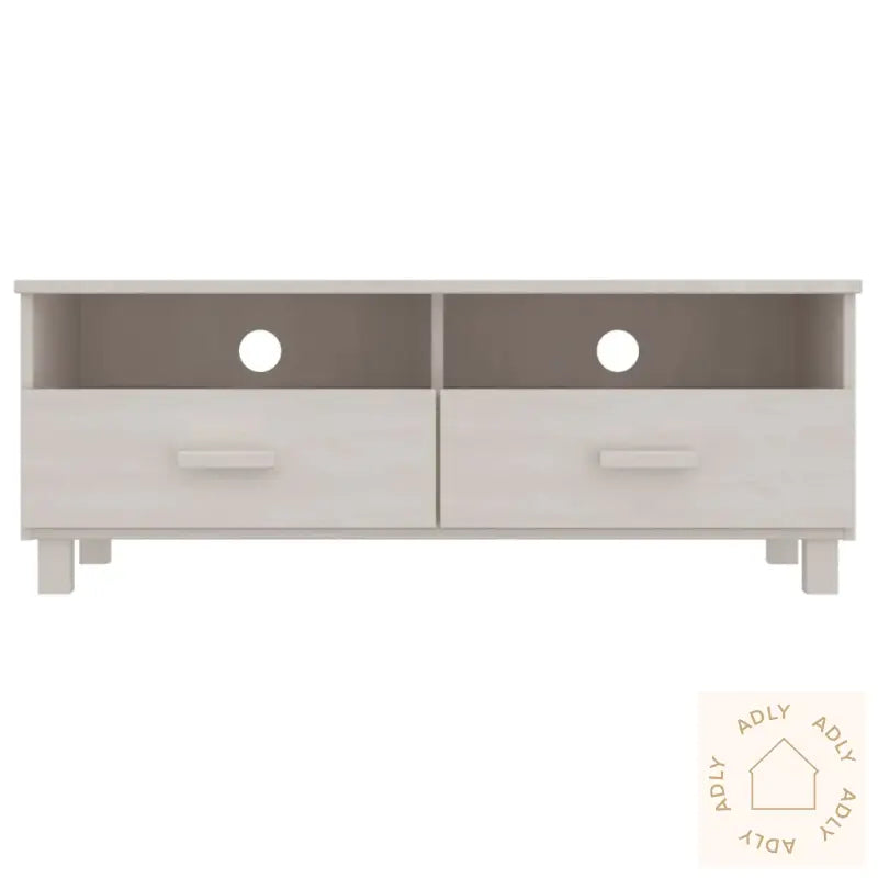 Tv-Benk Hamar Hvit 106X40X40 Cm Heltre Furu