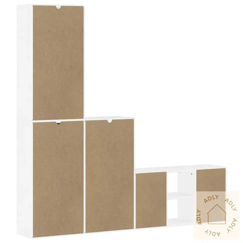 Tv-Enheter Med Oppbevaring 4-Delers Odda Hvit Heltre Furu