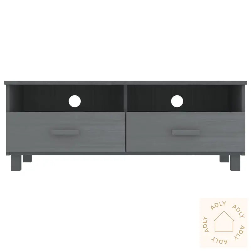 Tv-Benk Hamar Mørkegrå 106X40X40 Cm Heltre Furu