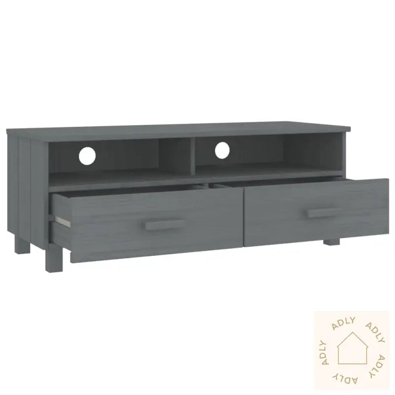Tv-Benk Hamar Mørkegrå 106X40X40 Cm Heltre Furu