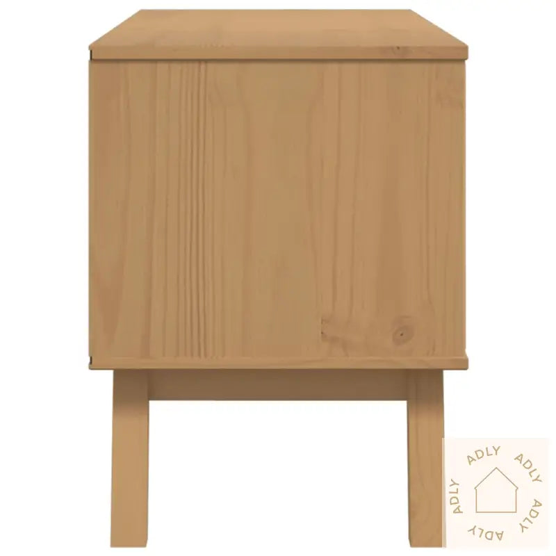 Tv-Benk Olden Grå Og Brun 114X43X57 Cm Heltre Furu