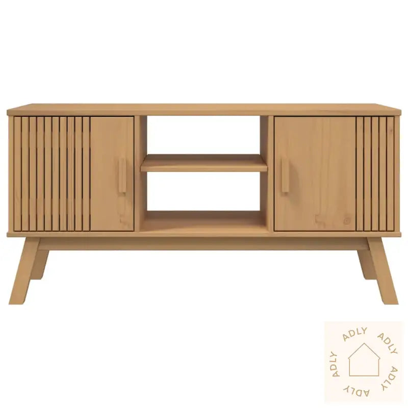 Tv-Benk Olden Brun 114X43X57 Cm Heltre Furu