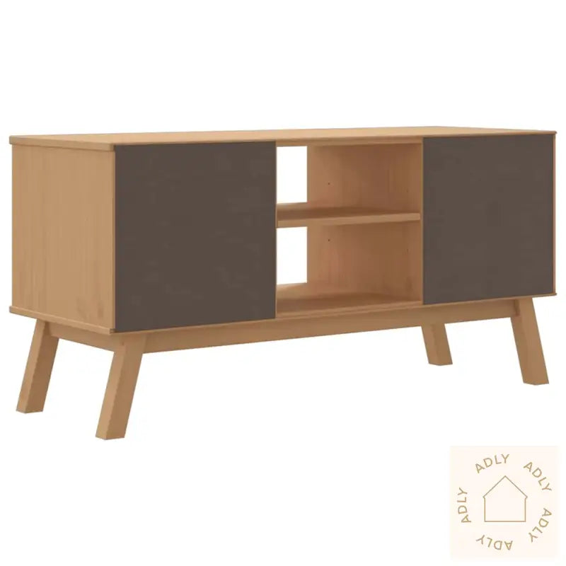 Tv-Benk Olden Brun 114X43X57 Cm Heltre Furu