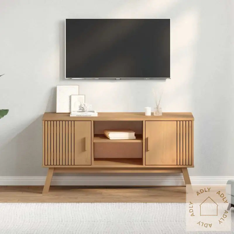 Tv-Benk Olden Brun 114X43X57 Cm Heltre Furu