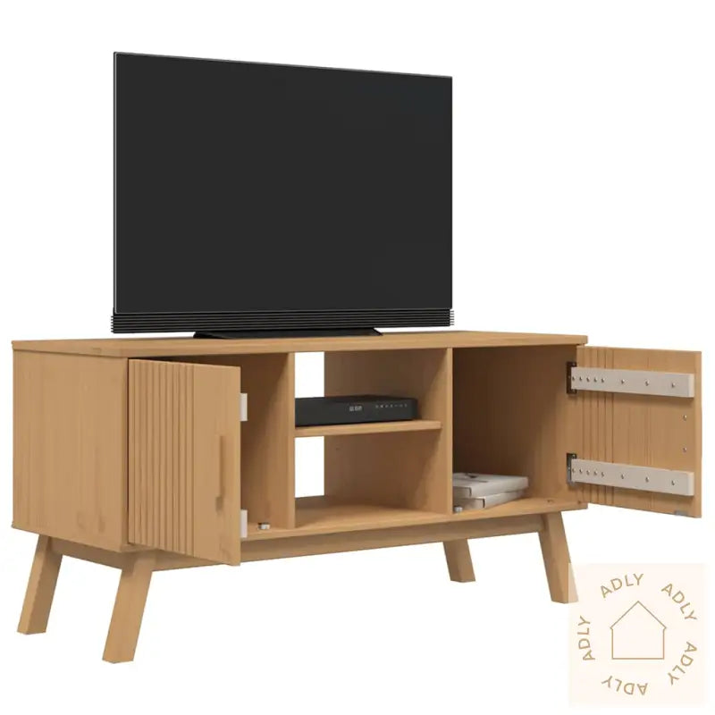 Tv-Benk Olden Brun 114X43X57 Cm Heltre Furu