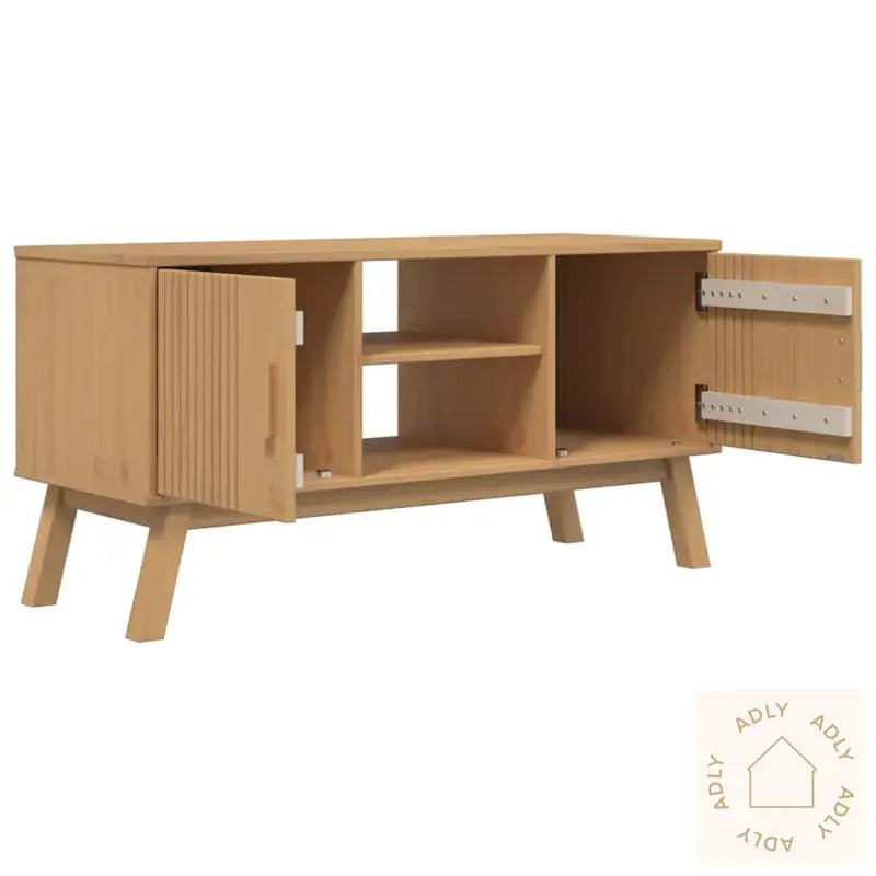 Tv-Benk Olden Brun 114X43X57 Cm Heltre Furu