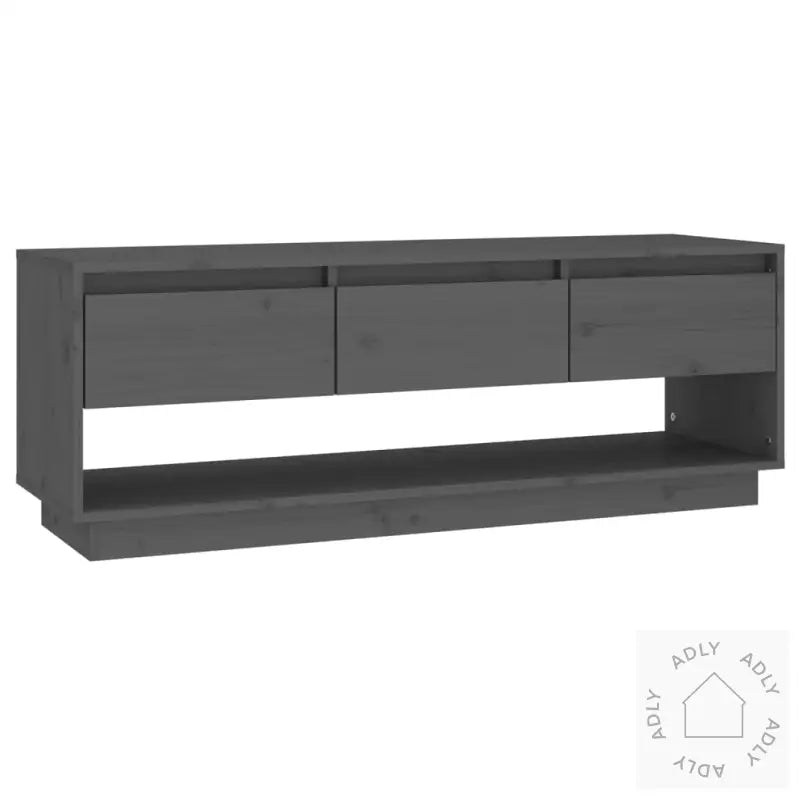 Tv-Benk Grå 110,5X34X40 Cm Heltre Furu