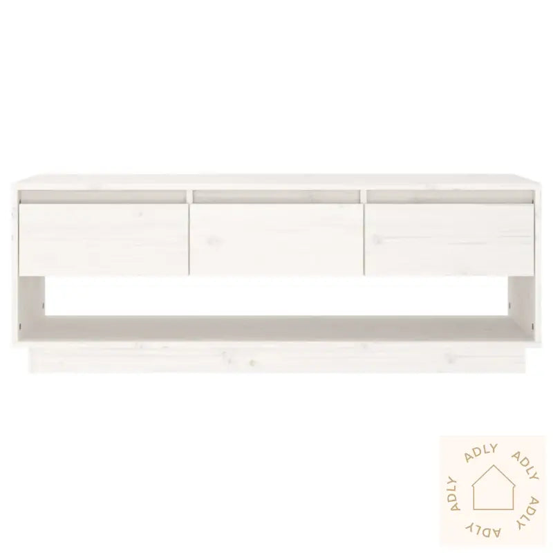 Tv-Benk Hvit 110,5X34X40 Cm Heltre Furu