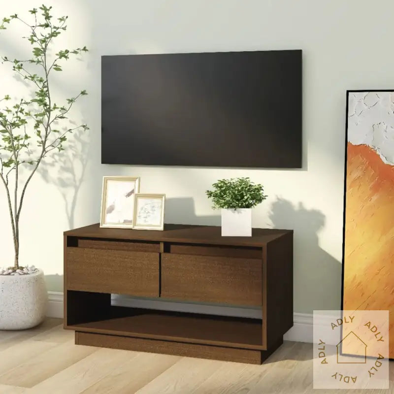 Tv-Benk Honningbrun 74X34X40 Cm Heltre Furu