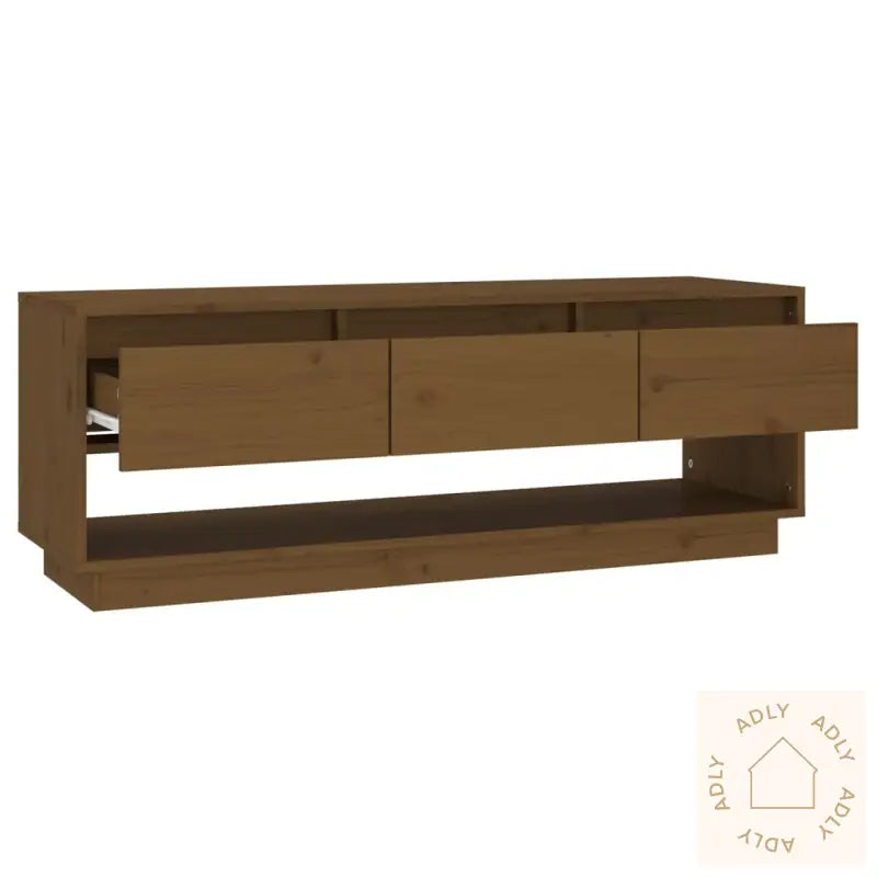 Tv-Benk Honningbrun 110,5X34X40 Cm Heltre Furu