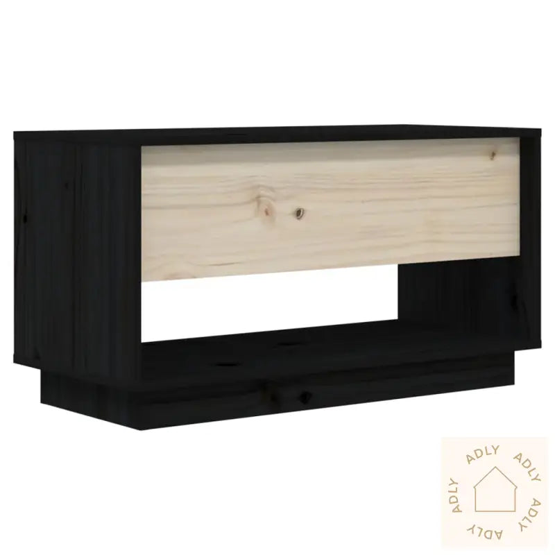 Tv-Benk Svart 74X34X40 Cm Heltre Furu