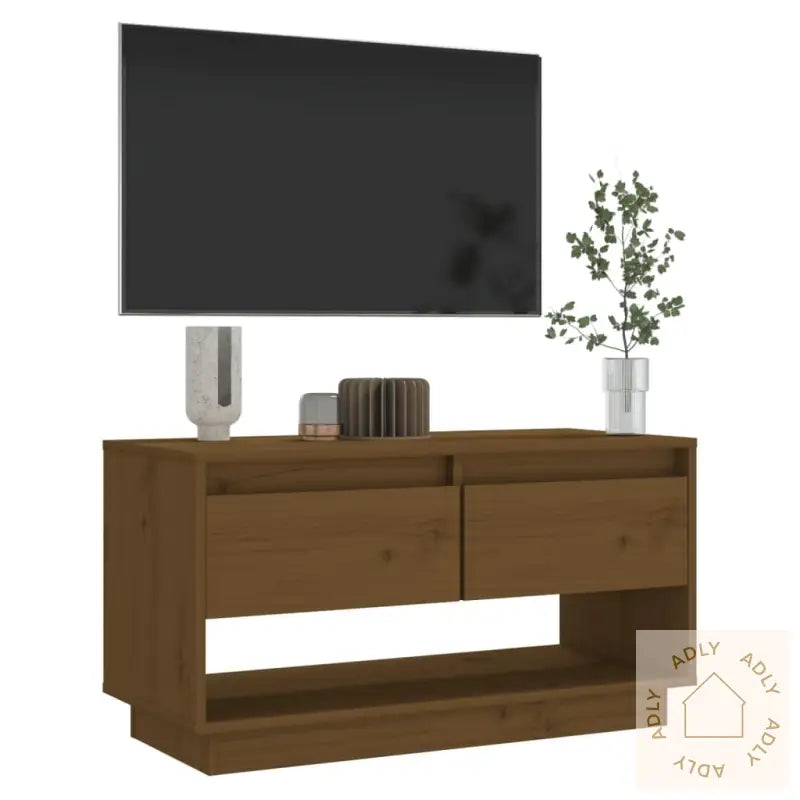Tv-Benk Honningbrun 74X34X40 Cm Heltre Furu