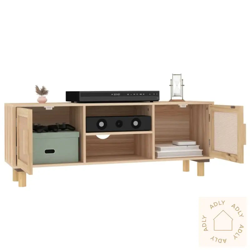 Tv-Benk Brun 105X30X40 Cm Heltre Furu Og Naturrotting