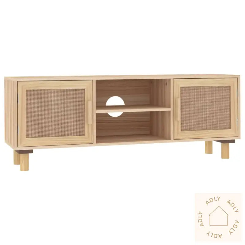 Tv-Benk Brun 105X30X40 Cm Heltre Furu Og Naturrotting
