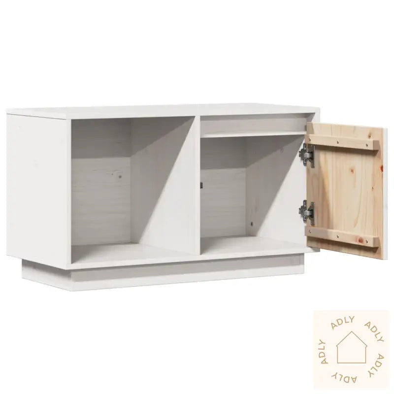 Tv-Benk Hvit 74X35X44 Cm Heltre Furu