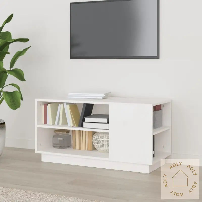 Tv-Benk Hvit 80X35X40,5 Cm Heltre Furu