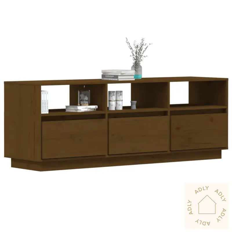 Tv-Benk Honningbrun 140X37X50 Cm Heltre Furu