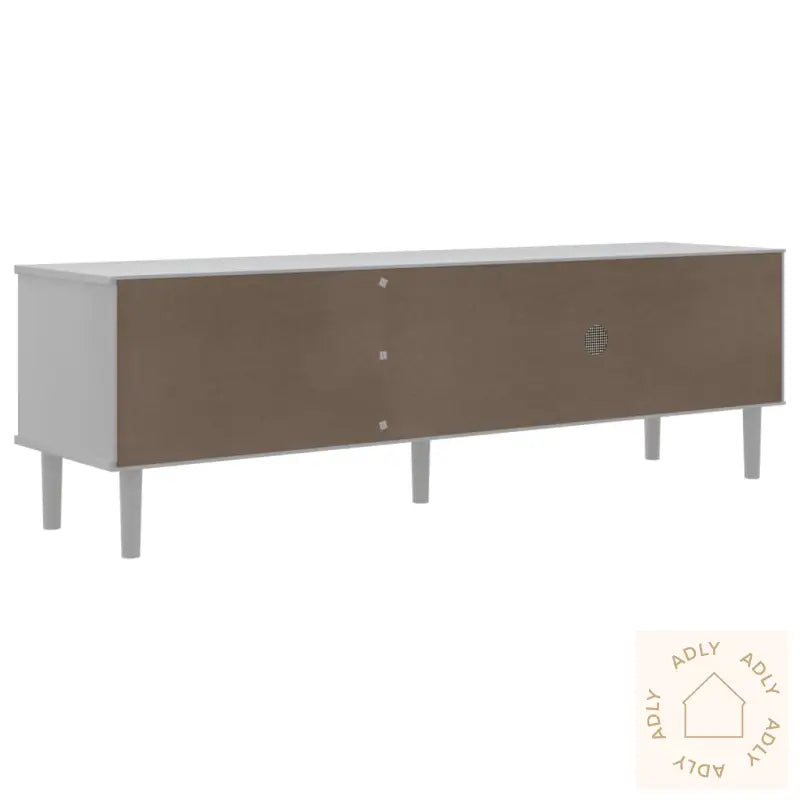 Tv-Benk Senja Rotting-Utseende Hvit 158X40X49 Cm Heltre Furu