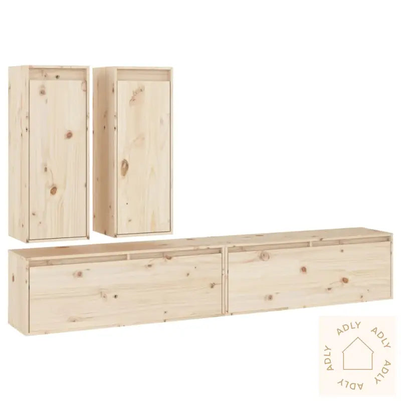 Tv-Benker 4 Stk Heltre Furu