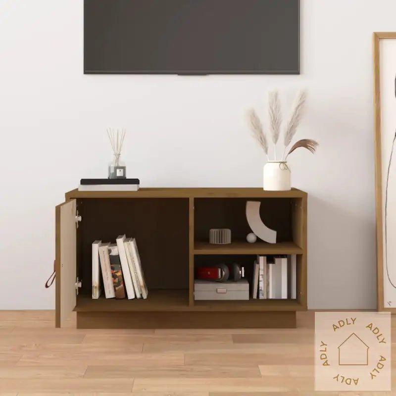 Tv-Benk Honningbrun 70X34X40 Cm Heltre Furu