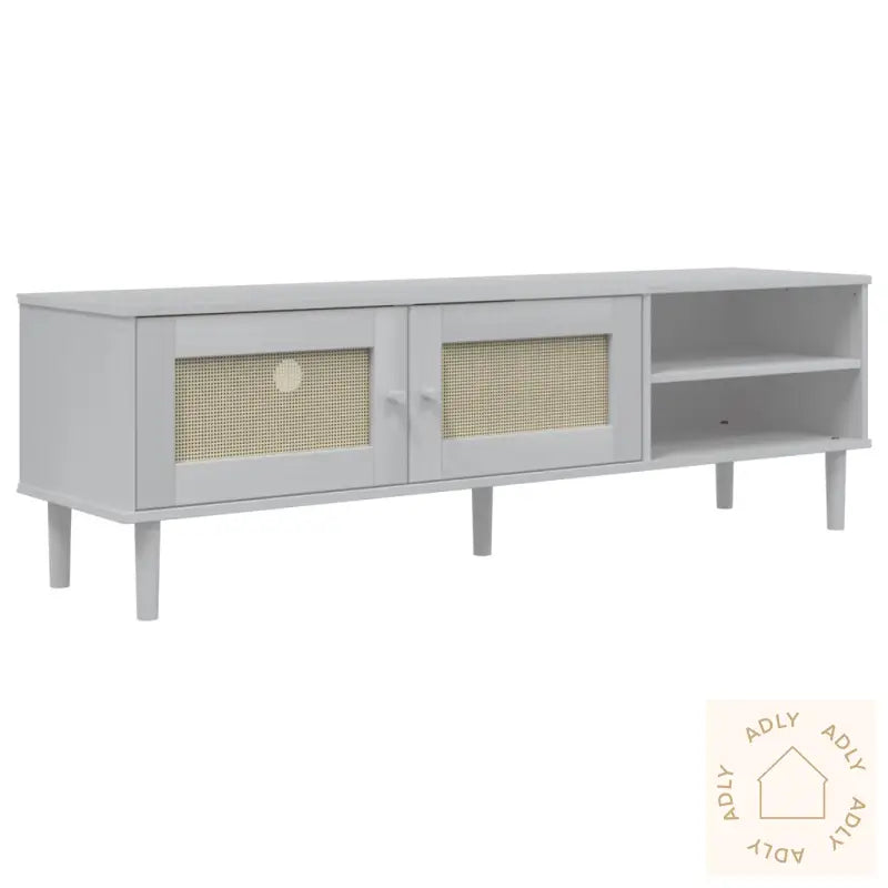 Tv-Benk Senja Rotting-Utseende Hvit 158X40X49 Cm Heltre Furu