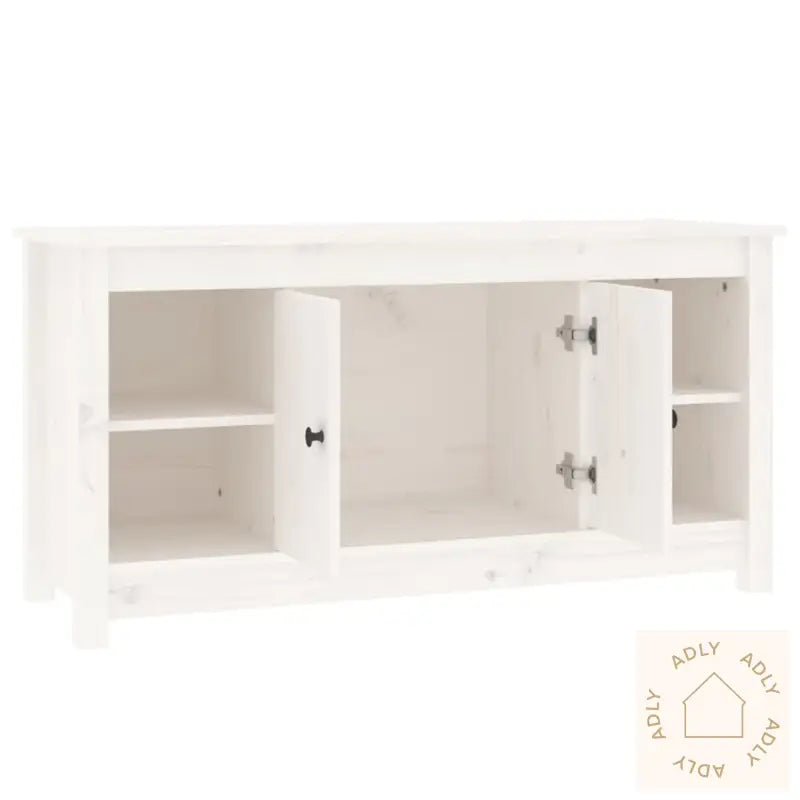 Tv-Benk Hvit 103X36,5X52 Cm Heltre Furu