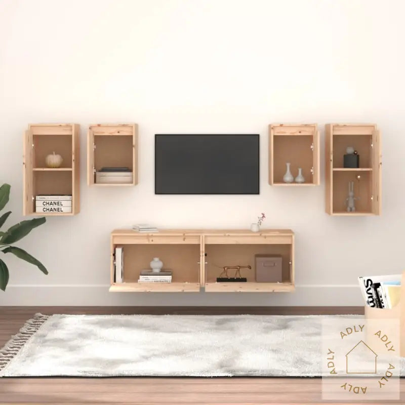 Tv-Benker 6 Stk Heltre Furu