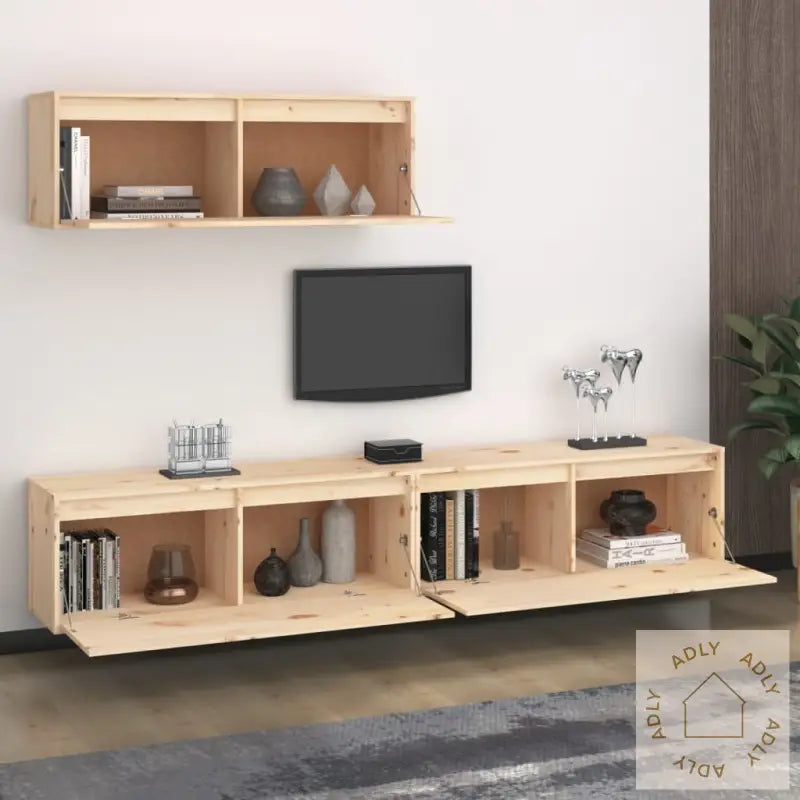Tv-Benker 3 Stk Heltre Furu