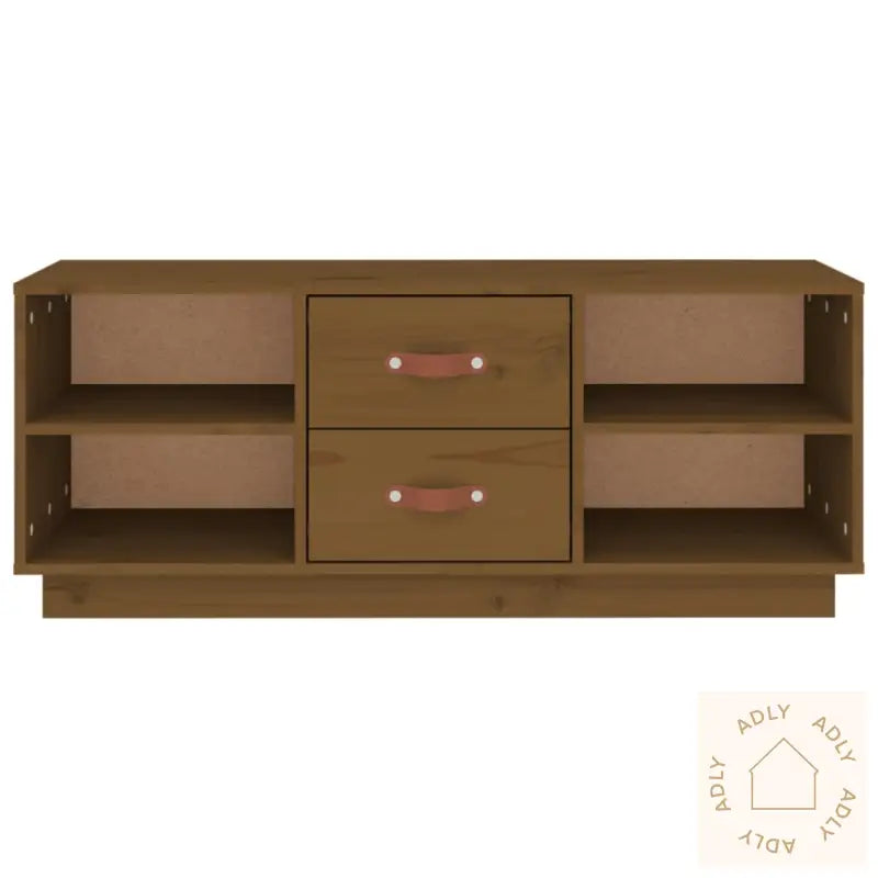 Tv-Benk Honningbrun 100X34X40 Cm Heltre Furu